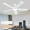 White, variant on Low Profile Ceiling Fan with Lights, 52 inch Modern Black Ceiling Fans with Lights APP/Remote Control,6 Speeds Ceiling Fan Light for Indoor/Outdoor Patio Bedroom Living Room