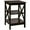 Espresso, variant on Gymax 3-Tier Nightstand End Table X Design Storage Display Shelf Living Room Grey
