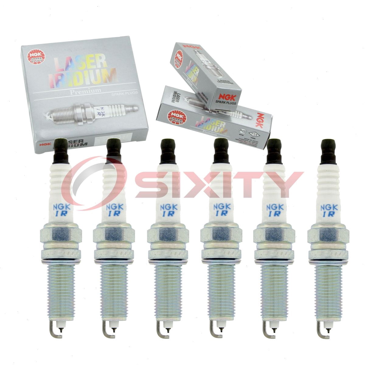 6 pc NGK 9723 Laser Iridium Spark Plugs for 9030 9686 9752 REC8WYPB3 Ignition Wire Secondary