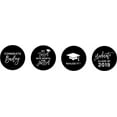 thumbnail image 2 of Darling Souvenir &nbsp;chocolate&nbsp;Candy Party Favor Graduation Theme Stickers 190 Pcs-Black & White, 2 of 2