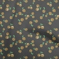 thumbnail image 1 of oneOone Cotton Flex Gray Fabric Fruits Cherry Dress Material Fabric Print Fabric By The Yard 40 Inch Wide, 1 of 4