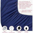 thumbnail image 3 of Microfiber Queen Fitted Sheet, Wrinkle, Fade, Stain Resistant Deep Pocket Bed Sheet, Navy Blue, 3 of 7