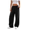 thumbnail image 2 of CHGBMOK Women's Plus Size Wide Leg Pants High Waisted Casual Trousers Loose Fit Casual Pants with Pockets, 2 of 6