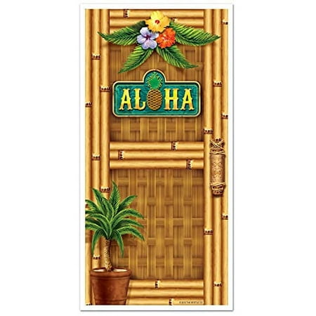 Beistle Aloha Door Cover, 30" x 5'