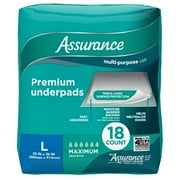Assurance Unisex Premium Underpad for Adults, L, Maximum Absorbency, 18 Count