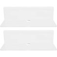thumbnail image 2 of Wall Mounted Acrylic Floating Storage Shelf for Smart Speakers, Toiletries – Space Saving Display Rack for Home, Bathroom, Office Use (2 pcs), 2 of 4