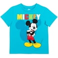 thumbnail image 2 of Disney Mickey Mouse Toddler Boys T-Shirt and Mesh Shorts Outfit Set Infant to Little Kid, 2 of 5