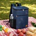 thumbnail image 5 of Insulated Cooler Backpack Leak Proof Insulated Bag Adult Lunch Bag for Work Travel Picnic Hiking Navy Oxford Cloth, 5 of 5