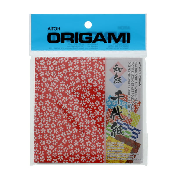 Aitoh Feuilles de Papier Origami Kimono/art Populaire, 4,5", 40 Feuilles