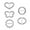 Silver, variant on 5PCS Silk Scarf Ring Clip T-shirt Tie Clips for Women Fashion Metal Rhinestone Heart Flower Butterfly Circle Clip Shawl Scarves Clasp Dress Accessories Jewelry Buckle Clothing Ring Wrap Holder