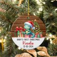 thumbnail image 3 of Baby Girl First Christmas Ceramic Ornament, Personalized Dinosaur Baby 1st Xmas Ornament Gift for Baby Girl Newborn, Baby Dinosaur Ceramic Ornament, Custom Name Baby Dinosaur Christmas Ornament 2025, 3 of 6