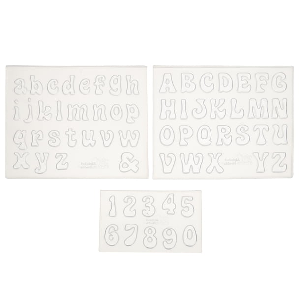 Moldes de resina epoxi con números y alfabeto, molde artesanal de silicona para decoración del hogar, 3 uds.