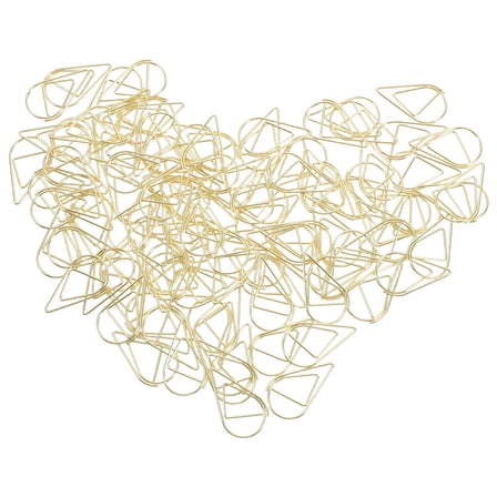 OULII Smooth Golden Paper Clips Sturdy Metal for Secure Fastening 200Pcs