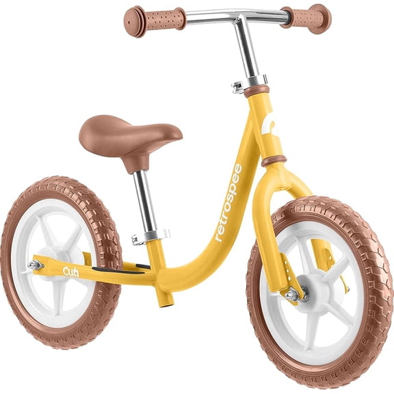 Toddler Balance Bike - 12in No-Pedal Beginner Bicycle with Adjustable Seat, Puncture-Proof Tires & Safe Low Frame Design