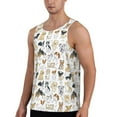 thumbnail image 2 of Easygdp I Love Dogs Men's Tank Top, Sleeveless Muscle T Shirts, Breathable, Quick-Dry, Loose for Gym, Running, Fitness - Large, 2 of 9