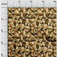 thumbnail image 2 of oneOone Silk Tabby Brown Fabric Geometric Fabric For Sewing Printed Craft Fabric By The Yard 42 Inch Wide, 2 of 4