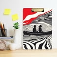 thumbnail image 2 of FORMRS Acrylic Clipboard with Low Profile Clip Standard A4 Letter Size, 12.5" x 9", Black Illusionary Boat, 2 of 8