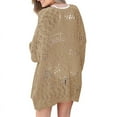 thumbnail image 3 of Womens Crochet Cardigan Sweater Boho Style Oversized Open Front Outwear, 3 of 4