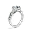 thumbnail image 3 of 1.00 Ct Brilliant Emerald Cut Natural Diamond Elegant Solitaire with Accents Wedding Ring for her Solid 14K White Gold Size 6, 3 of 8