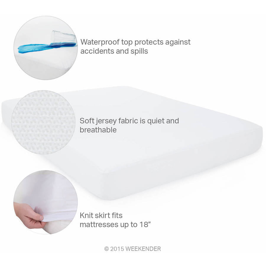 Details about   WEEKENDER Fitted Jersey Mattress Protector Choose Size Queen or full 