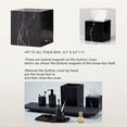thumbnail image 5 of Natural Black Marble Tissue Box 5.6 Inch W × 5.6 Inch D × 6.2 Inch H, Sturdy Marle Tissue Holder, Organic Marble Tissue Box Holder, Tissue Box Cover for Bathroom, Home Office, 5 of 9