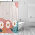thumbnail image 2 of LNWH Waterproof Shower Curtain, Polyester Nature Spring Art Floral Pattern Bathroom Shower Curtains Sets with 12 Shower Curtain Hooks, 72x72 Inches, 2 of 8