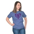 thumbnail image 5 of Like Dog Love Paw Print Heart Women's Graphic T Shirt Tees Brisco Brands L, 5 of 6