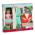 American Girl Ashlyn Welliewishers Doll Set Butterfly Backpack & Fox