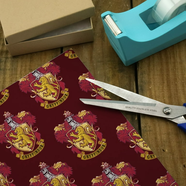 Harry Potter Gryffindor Painted Crest Premium Roll Gift Wrap Wrapping Paper  