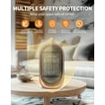 thumbnail image 5 of Space Heater, Portable Small Heaters for Indoor Use, Electric Desk Heater with Overheat and Tip-Over Protection, Mini Personal Heaters for Home Office Workspace, 5 of 12