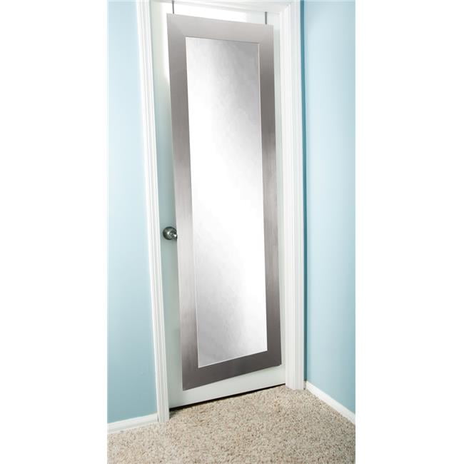 American Made Modern Silver Over the Door Full Length Mirror 21.5 x 71