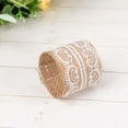 thumbnail image 6 of Efavormart 6 Pack | Rustic Farmhouse Style Jute and Lace Napkin Rings, Boho Chic Burlap Serviette Buckles Holder, 6 of 11