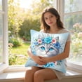 thumbnail image 4 of Wozhuo Cats Patterns Pillow Covers 45x45cm Decorative Cushion Case Soft Fabric With Hidden Zipper For Sofa And Bed Home Decor Easter Home Decor, 4 of 6