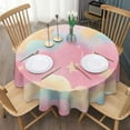 thumbnail image 3 of Colorful Cloud Star Pattern Round Tablecloth 60"x60",Wrinkle Wipeable Table Cloth for Kitchen Dining Room Picnic Patio Party, 3 of 6