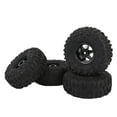 thumbnail image 1 of 4PCS RC Wheel Crawler Tire Set, Robust Rubber Tires and Metal Hubs, Excellent Grip, Shock Absorption, Easy to Install, Compatible with Redcat, Axial SCX10, D90, Hpi, 1 of 7