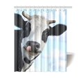 thumbnail image 1 of ABPHQTO Divertida vaca sonriente con lengua Baño Cortina de ducha de tela impermeable 160x180 cm, 1 of 2