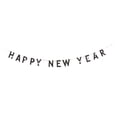 thumbnail image 4 of GOOHOCHY 1 Set Glitter Silver Star Bunting Banner for Party Supplies Decoration Black Happy New Year 7.5 Feet, 4 of 8