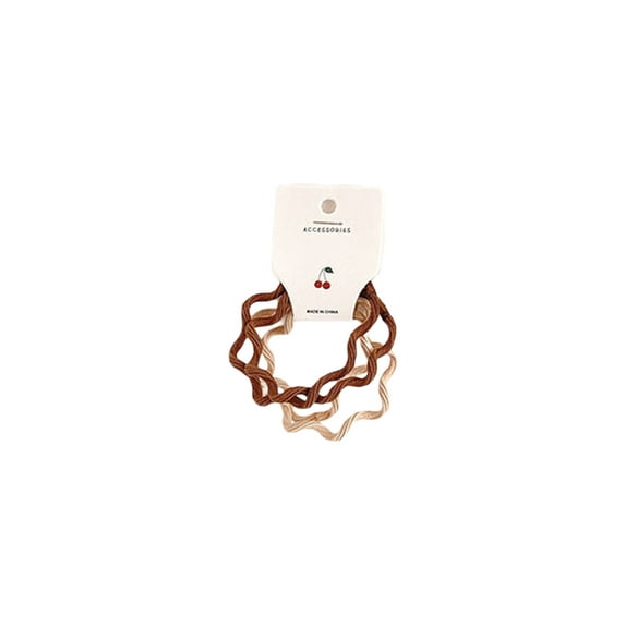 Gureui 4 pcs of Elastic Hair Scrunchies Fashion Wavy Hair Ties Multicolor Ponytail Holders for Women Girls