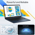 thumbnail image 3 of ASUS Vivobook 14 14" FHD Laptop, 13th Gen Intel Core i3 Processor, 16GB RAM, 512GB SSD, Intel UHD Graphics, NumberPad, Privacy Camera, PDG HDMI Cable, US Version KB, Win 11 Home, 3 of 7