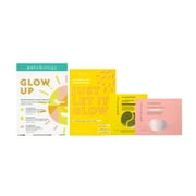 Patchology Glow Up Brightening Skincare Kit With Radiance Mask & Eye and Lip Gels