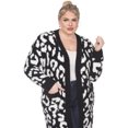 thumbnail image 5 of White Mark Women's Long Sleeve Leopard Sherpa Cardigan, 5 of 5