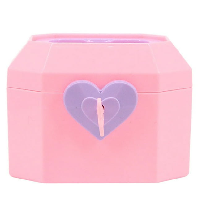 Jewelry Box Mini Heart Decor Doll Accessory Storage Box with Key for 18in Doll