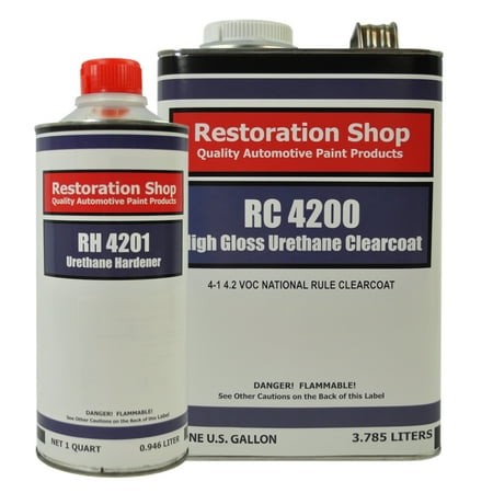 Complete Urethane Kit - HIGH GLOSS URETHANE CLEARCOAT GALLON KIT for Basecoat Auto Paint System