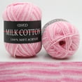 thumbnail image 7 of 3 Strands Colorful Cotton Crochet Knitting Baby Clothes Doll Sweater Woolen Yarn, 7 of 7
