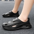 thumbnail image 3 of Rokment Men Women Lightweight EVA Wave Hollow out Clogs Slip on Slides Breathable Cushioned Platform Non Slip Mules Water Garden Shoes for Beach Pool Shower Walking Quick Drying, 3 of 6
