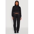 thumbnail image 3 of Women's Mock Neck Half Zip Cropped Pullover Sweatshirt, 3 of 5