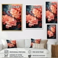 thumbnail image 4 of Designart "Rippling Reverie Flowers In Coral" Abstract Spirals Picture Framed Canvas Prints, 4 of 5