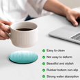 thumbnail image 3 of Teal Green Ombre Coasters Set of 6, Absorbent Coasters for Drinks, Contemporary Gradient Abstract Art Coaster for Desk Coffee Table Protection, Home Decor House Warming Gifts 4", 3 of 8