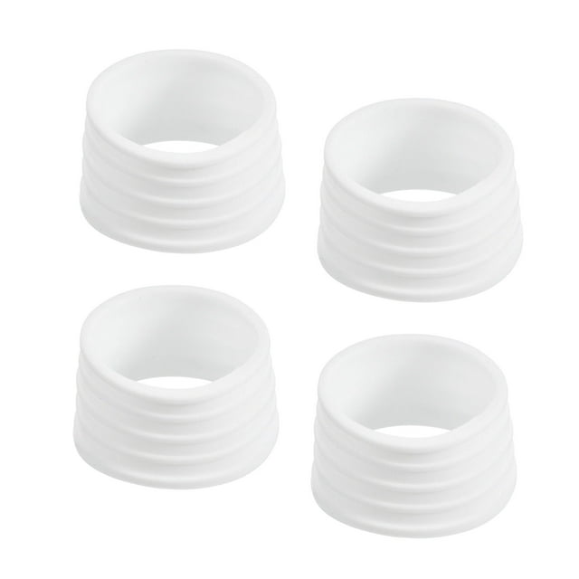 Uxcell Non Slip Rubber Badminton Racket Racquet Grip Band Fix Ring, White 4 Pack