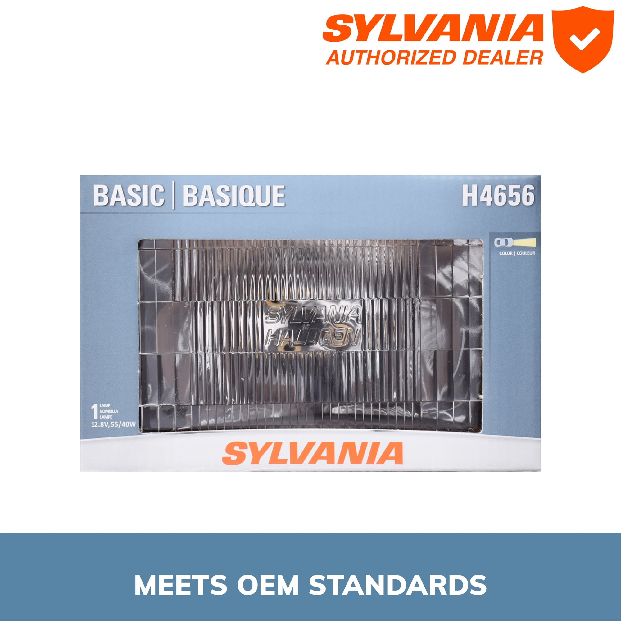 (2 pack) Sylvania H4656 Basic Sealed Beam Headlight, 1 Pack, Compatible with Multiple Cars